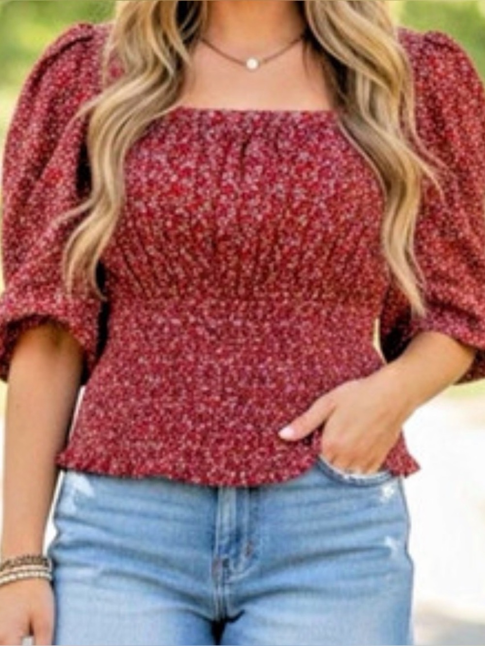 Universal thread adorable square neck top